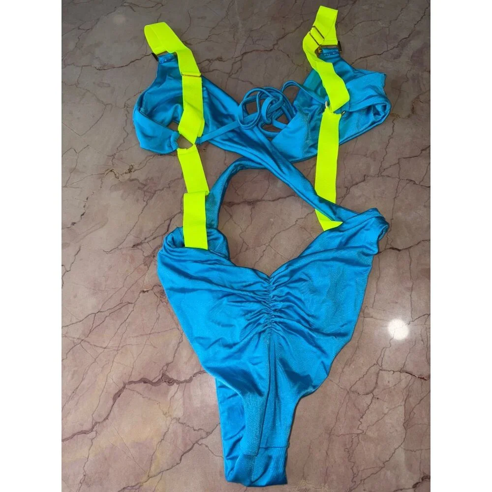 Rays for Days Mariah One Piece in Electric Blue Small New Womens Swimsuit